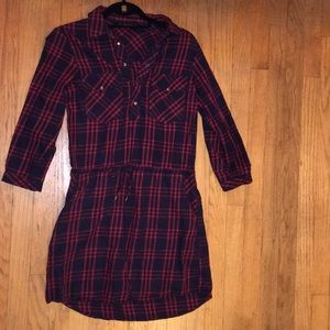 Zara Basic plaid shirtdress